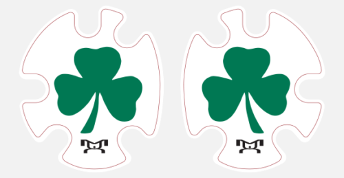 Lucky Shamrock Headgear Decal