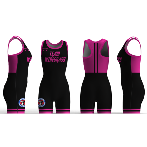 Patriots Wrestling Club Black & Pink Custom Women's Singlet 2024