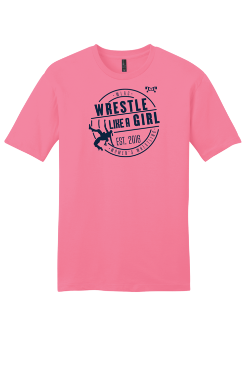Wrestle Like A Girl AWARENESS PINK  Inked Custom T Shirt** Adult Colors Only **