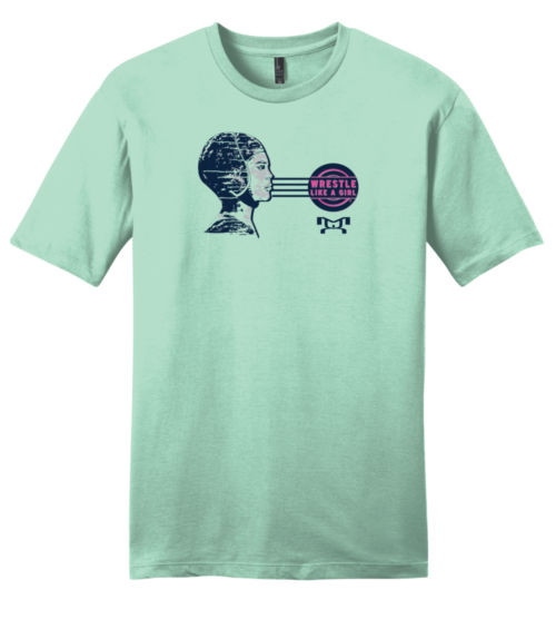 Wrestle Like A Girl Painted Women Wrestler Custom Mint Inked T Shirt** Adult Colors Only **