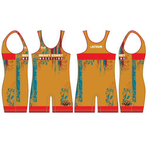 Beast Coast Wrestling Club Red Freestyle Singlet