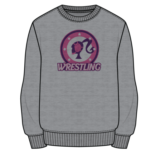 Corry Girls Wrestling Sublimated Decal Grey Crewneck