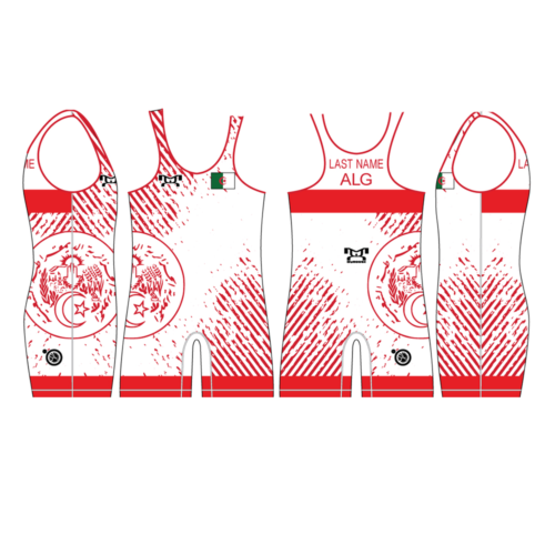 Algeria UWW 2024 Red Freestyle Singlet(PRE ORDER)