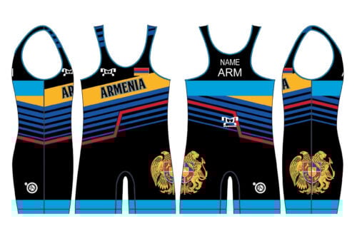 Armenia UWW 2024 Blue Freestyle Singlet(PRE ORDER)
