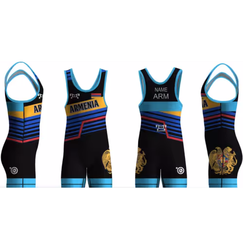 Armenia UWW 2024 Blue Freestyle Singlet(PRE ORDER)