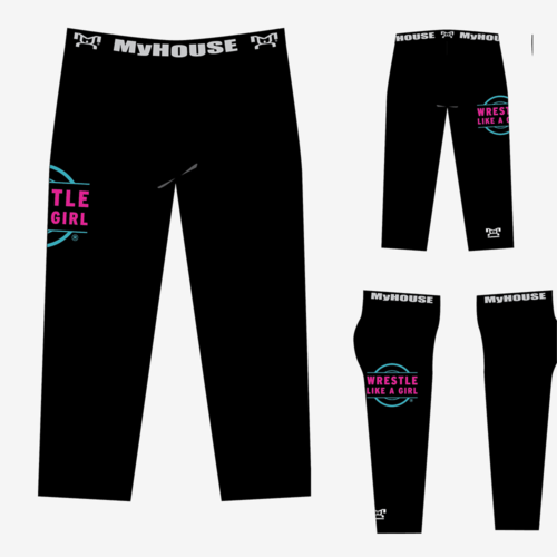 wrestle like a girl leggings