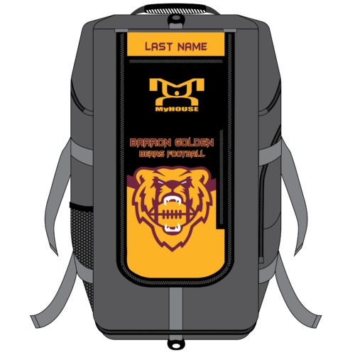 Barron Golden Bears Football  Hybrid Gear Bag (THIS WILL SHIP IN 6-8 WEEKS)****