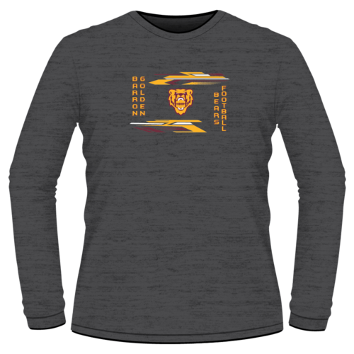 Barron Golden Bears Football Custom Heat Press Long Sleeve