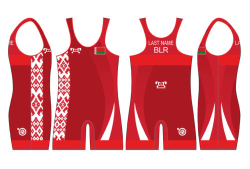 Belarus UWW 2024 Red Freestyle Singlet(PRE ORDER)
