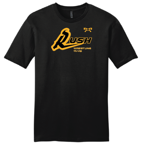 Rush Wrestling Club Custom Black Heat Press T Shirt