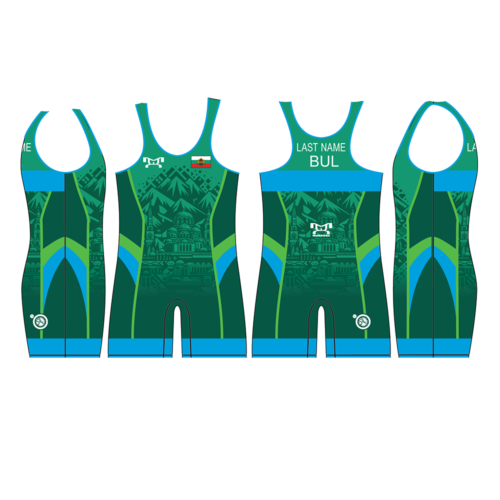 Bulgaria UWW 2024 Blue Freestyle Singlet(PRE ORDER)
