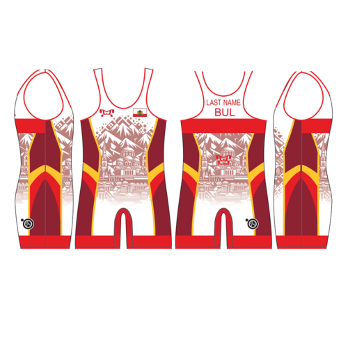Bulgaria UWW 2024 Red Freestyle Singlet(PRE ORDER)