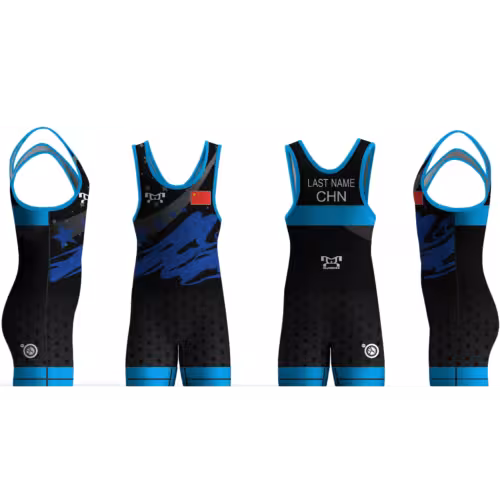 China UWW 2024 Blue Freestyle Singlet(PRE ORDER)