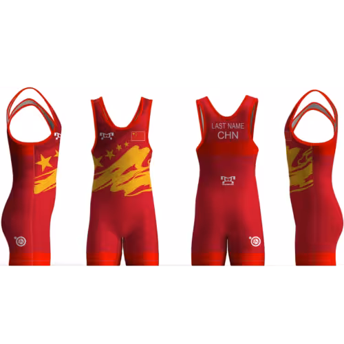 China UWW 2024 Red Freestyle Singlet(PRE ORDER)
