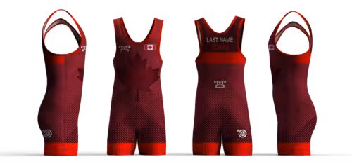 Canada UWW 2024 Red Freestyle Singlet(PRE ORDER)