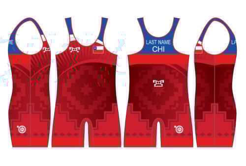 Chile UWW 2024 Red Freestyle Singlet(PRE ORDER)