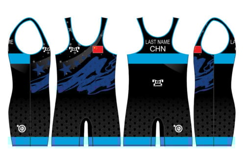China UWW 2024 Blue Freestyle Singlet(PRE ORDER)
