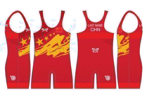 China UWW 2024 Red Freestyle Singlet(PRE ORDER)
