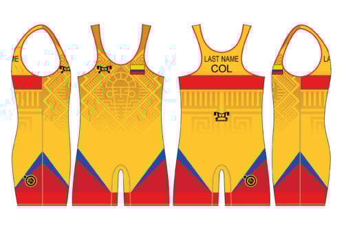 Colombia UWW 2024 Red Freestyle Singlet(PRE ORDER)