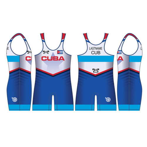 Cuba UWW 2024 Blue Freestyle Singlet(PRE ORDER)