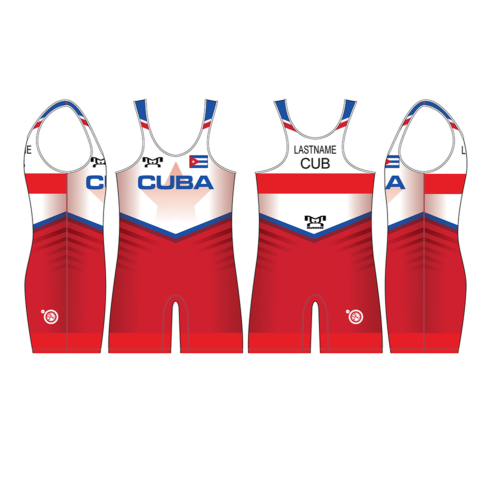Cuba UWW 2024 Red Freestyle Singlet(PRE ORDER)