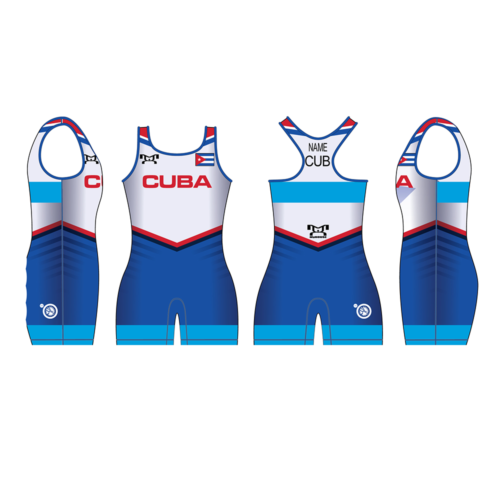 Cuba UWW 2024 Women's Blue Freestyle Singlet(PRE ORDER)