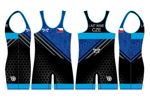 Czechia UWW 2024 Blue Freestyle Singlet(PRE ORDER)