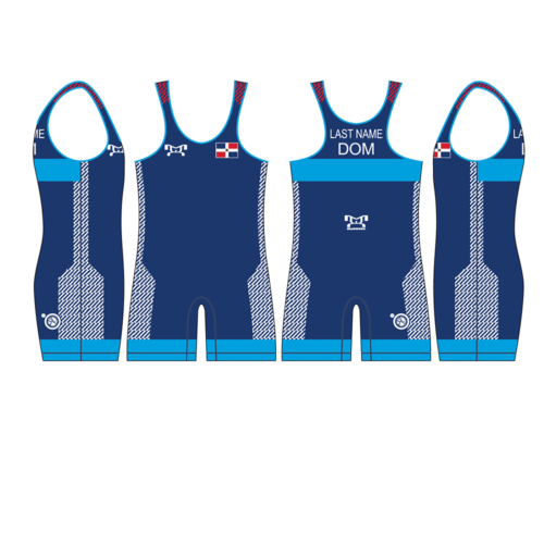 Dominican Republic UWW 2024 Blue Freestyle Singlet(PRE ORDER)
