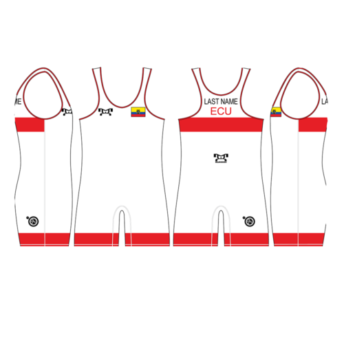 Ecuador UWW 2024 Red Freestyle Singlet(PRE ORDER)