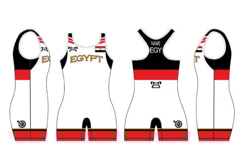 Egypt UWW 2024 Women's Red Freestyle Singlet(PRE ORDER)