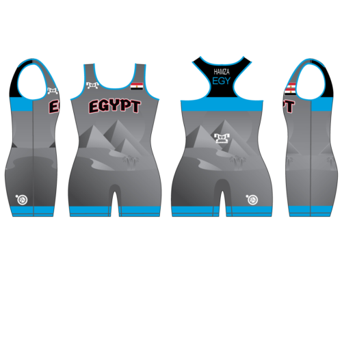 Samar hamza Blue Freestyle Egypt Pyramid Women's Singlet