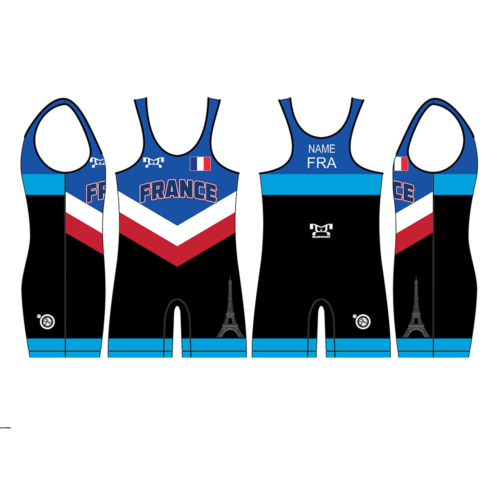 France UWW 2024 Blue Freestyle Singlet(PRE ORDER)