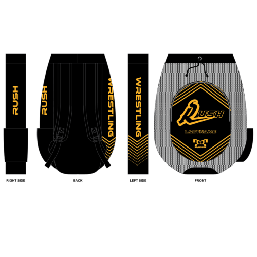Rush Wrestling Club Sublimated Red Custom Gear Bag