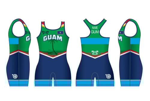 Guam UWW 2024 Women's Blue Freestyle Singlet(PRE ORDER)