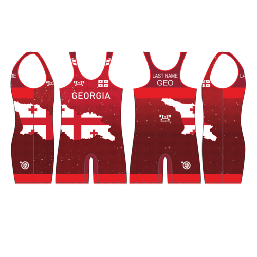Georgia UWW 2024 Red Freestyle Singlet(PRE ORDER)