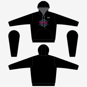 wrestle like a girl hoodie