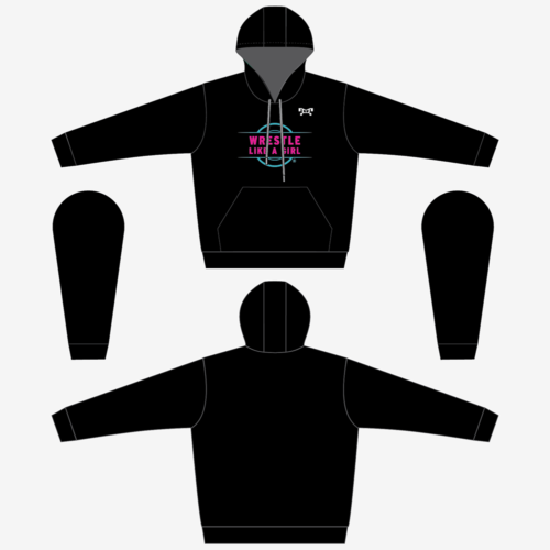 wrestle like a girl hoodie