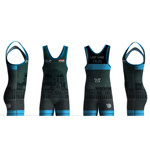 Hungary UWW 2024 Blue Freestyle Singlet(PRE ORDER)