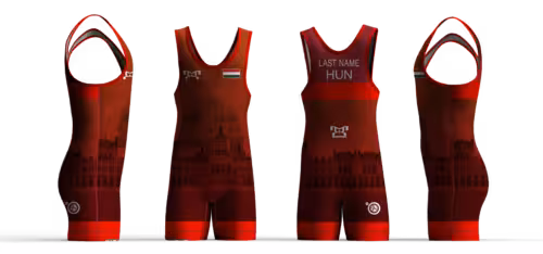 Hungary UWW 2024 Red Freestyle Singlet(PRE ORDER)