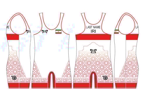 Iran UWW 2024 Red Freestyle Singlet (pre order)