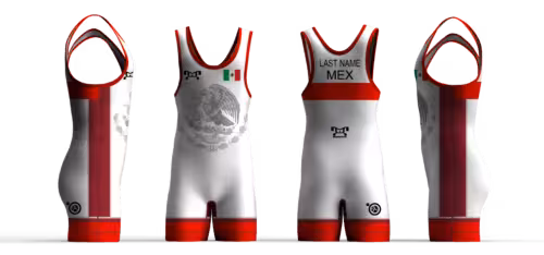 Mexico UWW 2024 Red Freestyle Singlet (pre order)
