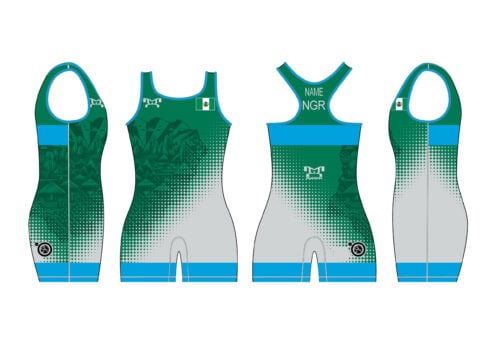 Nigeria UWW 2024 Women's Blue Freestyle Singlet (pre order)