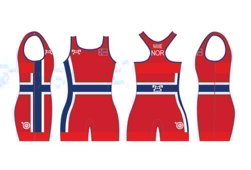 Norway UWW 2024 Women's Red Freestyle Singlet (pre order)