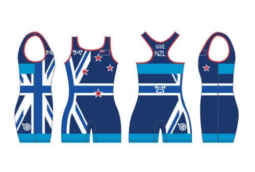 New Zealand UWW 2024 Women's Blue Freestyle Singlet (pre order)