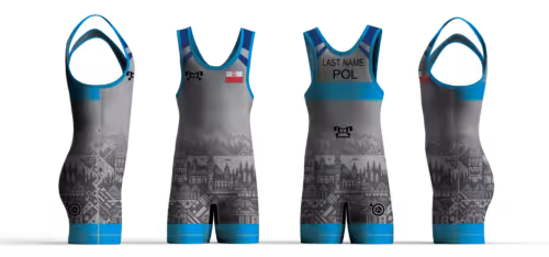 Poland UWW 2024 Blue Freestyle Singlet (pre order)