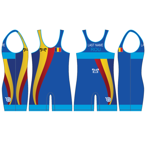 Romania UWW 2024 Blue Freestyle Singlet (pre order)