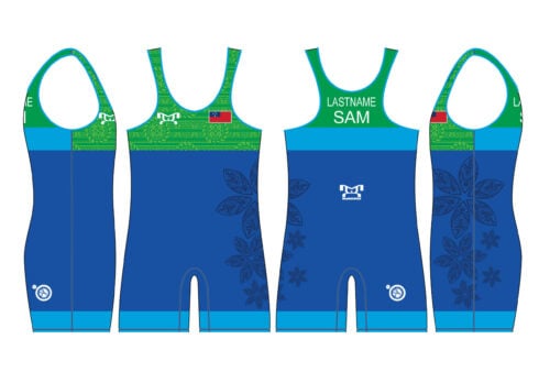 Samoa UWW 2024 Blue Freestyle Singlet (pre order)