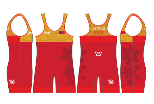 Samoa UWW 2024 Red Freestyle Singlet (pre order)