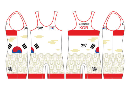 South Korea UWW 2024 Red Freestyle Singlet (pre order)