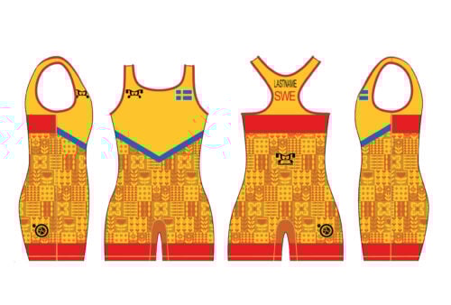Sweden UWW 2024 Women's Red Freestyle Singlet (pre order)